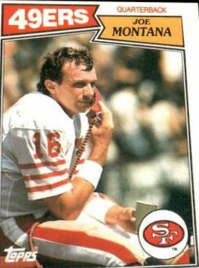 1987 Topps American UK Joe Montana #29 card