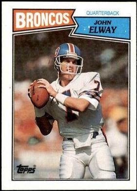 1987 Topps American UK John Elway #6 card