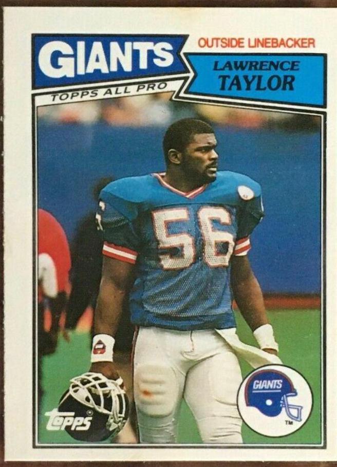 1987 Topps American UK Lawrence Taylor #5 card