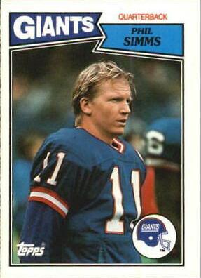 1987 Topps American UK Phil Simms #1 card