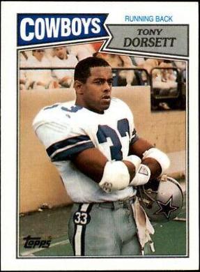 1987 Topps American UK Tony Dorsett #57 card