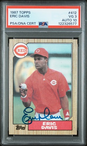 1987 Topps Eric Davis #412 card