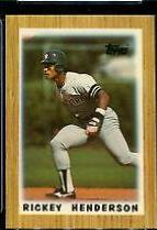 1987 Topps Mini League Leaders Rickey Henderson #64 card