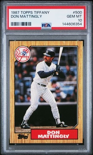 1987 Topps Tiffany Don Mattingly #500 card
