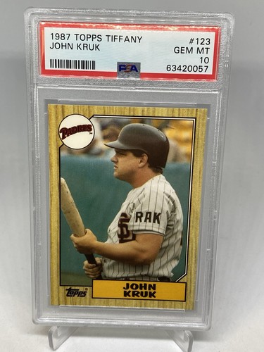 1987 Topps Tiffany John Kruk #123 card