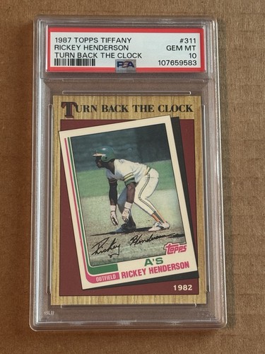 1987 Topps Tiffany Rickey Henderson #311 card