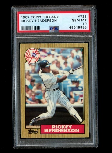 1987 Topps Tiffany Rickey Henderson #735 card