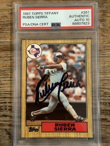 1987 Topps Tiffany Ruben Sierra #261 card
