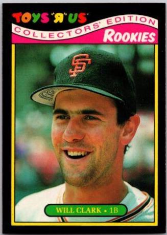 1987 Topps Toys R US Rookies Will Clark #7 card
