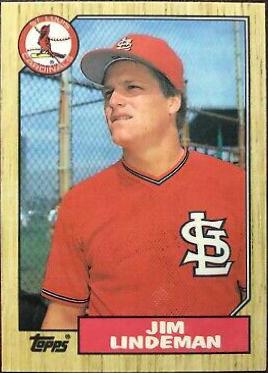 1987 Topps Traded Tiffany Jim Lindeman #65T card