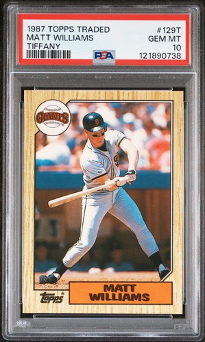 1987 Topps Traded Tiffany Matt Williams #129T card