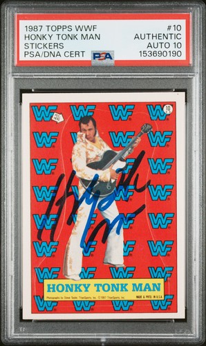 1987 Topps WWF Stickers Honky Tonk Man #10 card