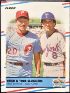 1988 Fleer Glossy G. Carter, M. Schmidt [Tried and True Sluggers] #636 card
