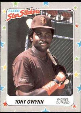 1988 Fleer Star Stickers Tony Gwynn #123 card