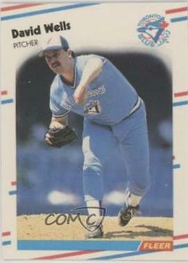 1988 Fleer Update Glossy David Wells #U-69 card