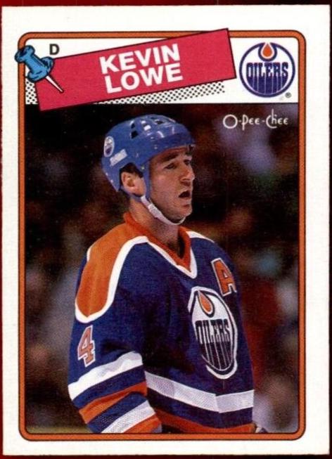 1988 O-Pee-Chee Kevin Lowe [Has Gretzky's Stats] #229 card