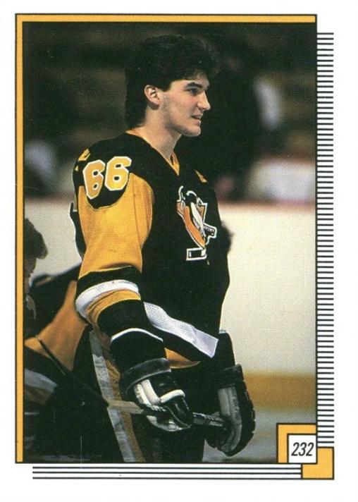 1988 O-Pee-Chee Sticker Mario Lemieux #232 card