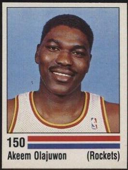 1988 Panini Spanish Sticker Akeem Olajuwon #150 card