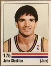 1988 Panini Spanish Sticker John Stockton #175 card