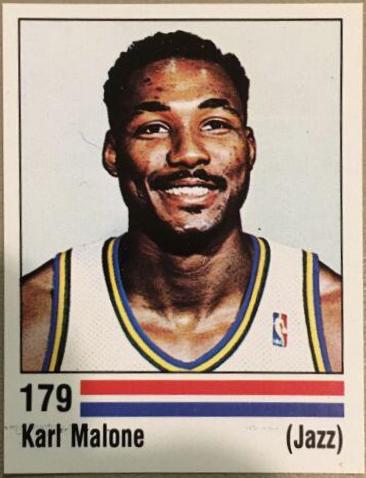 1988 Panini Spanish Sticker Karl Malone #179 card