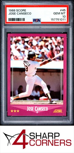 1988 Score Jose Canseco #45 card