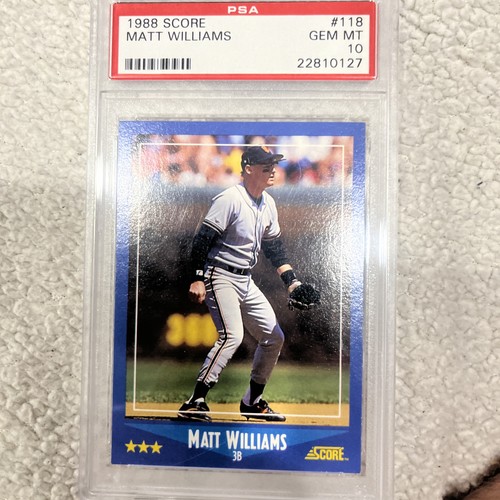 1988 Score Matt Williams #118 card