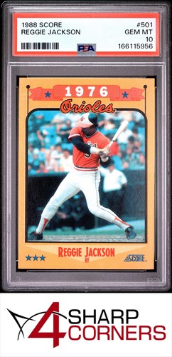 1988 Score Reggie Jackson #501 card