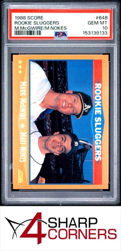 1988 Score Rookie Sluggers [Mark McGwire, Matt Nokes] #648 card