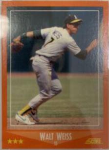 1988 Score Traded Walt Weiss #102T card