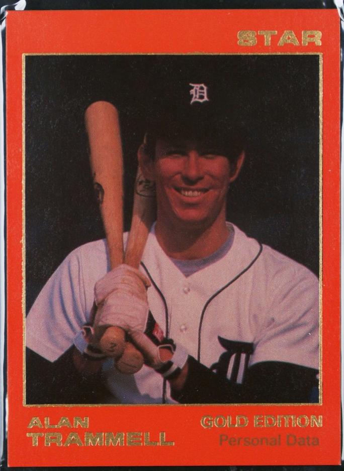 1988 Star Gold Edition Alan Trammell [Personal Data] #150 card