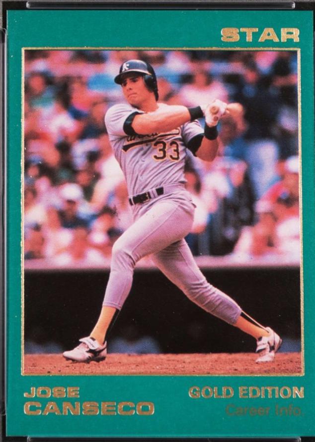 1988 Star Gold Edition Jose Canseco [Career Info. ] #100 card