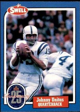 1988 Swell Greats Johnny Unitas #120 card