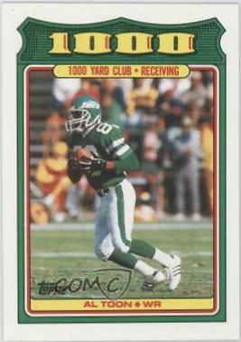 1988 Topps 1000 Yard Club Al Toon #9 card
