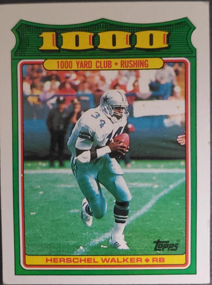 1988 Topps 1000 Yard Club Herschel Walker #15 card