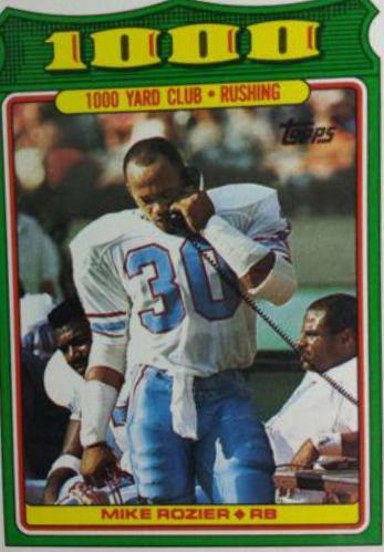 1988 Topps 1000 Yard Club Mike Rozier #10 card