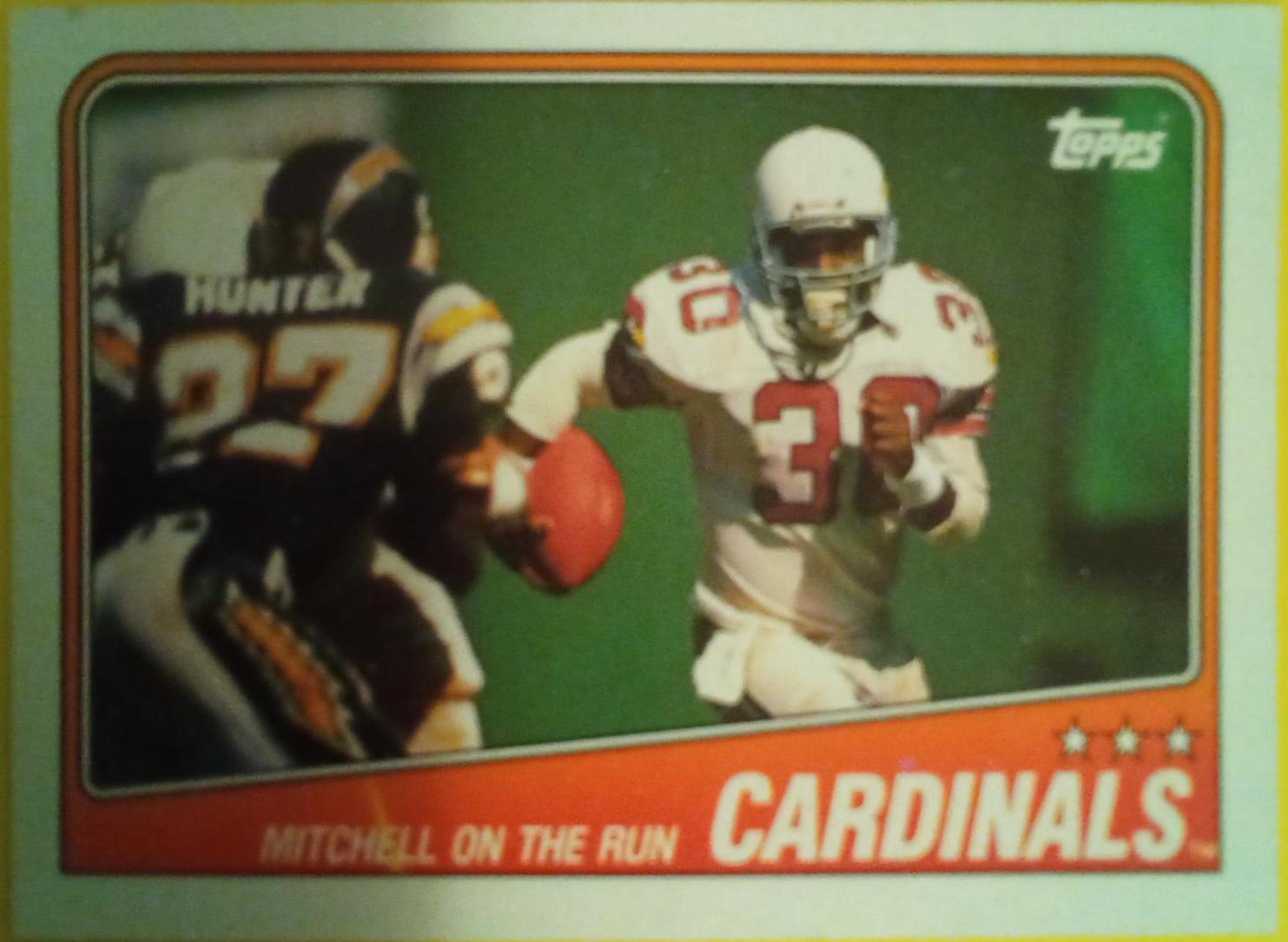 1988 Topps Cardinals Team Ldr. [Mitchell on the Run] #248 card