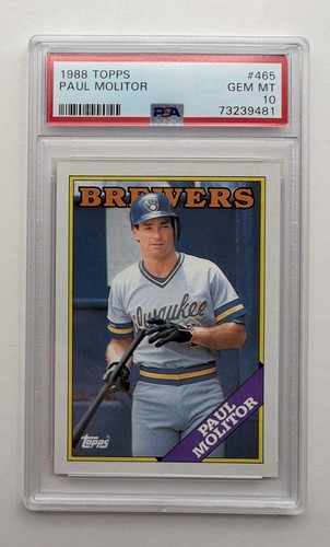 1988 Topps Paul Molitor #465 card