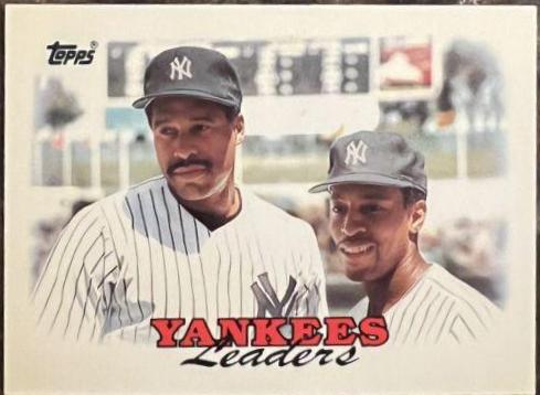 1988 Topps Tiffany Yankees Leaders #459 card