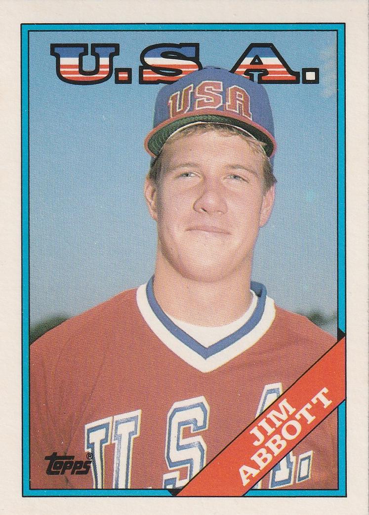 1988 Topps Traded Jim Abbott #1T card