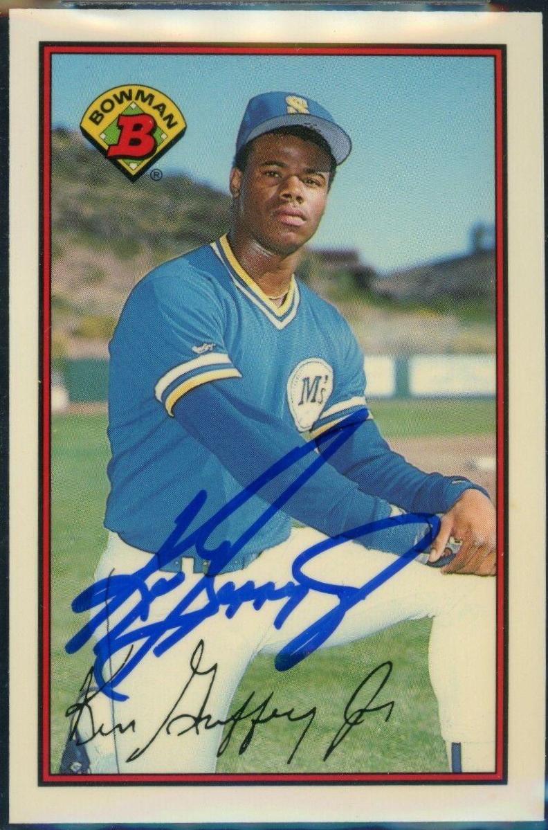 1989 Bowman Tiffany Ken Griffey Jr. [Autograph] #220 card