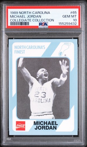 1989 Collegiate Collection North Carolina Michael Jordan #65 card