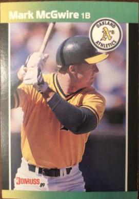 1989 Donruss Baseball's Best Mark McGwire #43 card