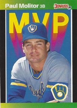 1989 Donruss MVP Paul Molitor #BC-9 card