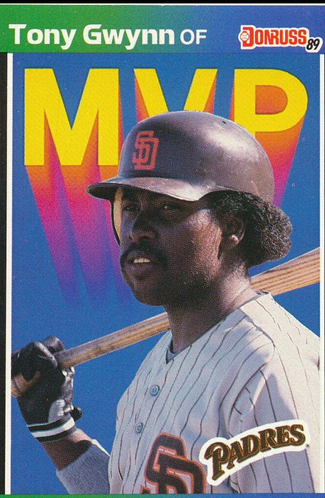 1989 Donruss MVP Tony Gwynn #BC-20 card