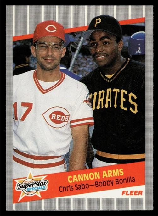 1989 Fleer Cannon Arms: Chris Sabo / Bobby Bonilla #637 card