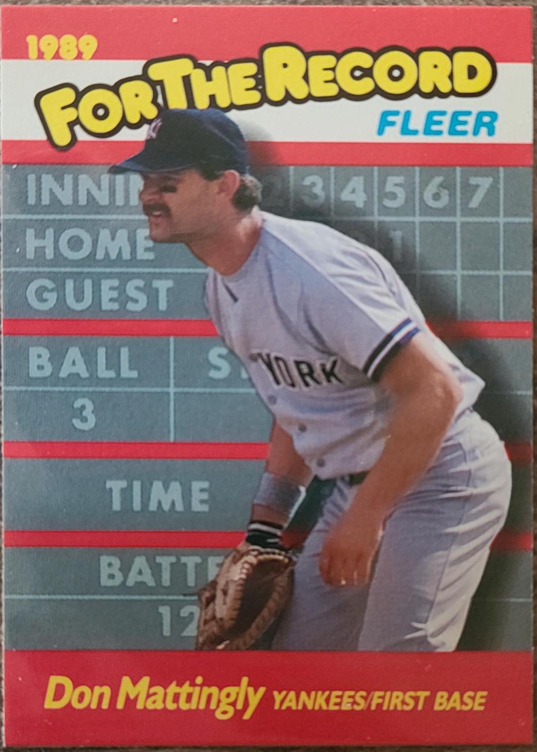 1989 Fleer for the Record Don Mattingly #6 card