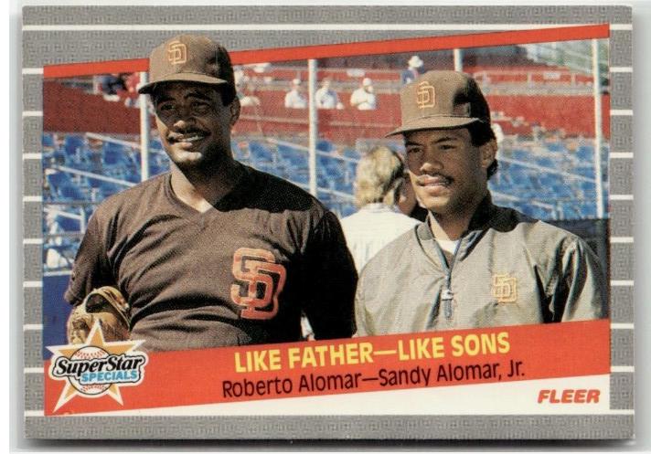1989 Fleer Like Father Like Sons: Roberto Alomar / Sandy Alomar Jr. #630 card