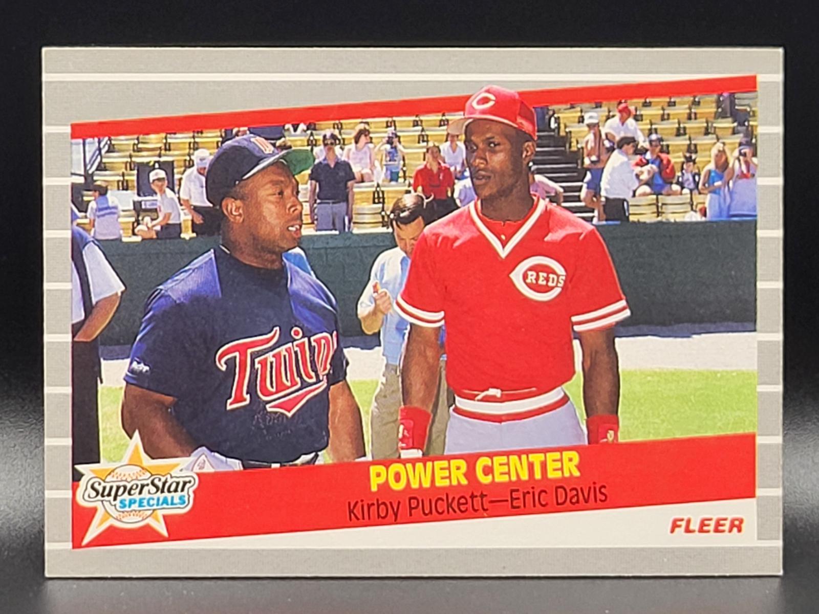 1989 Fleer Power Center: Kirby Puckett, Eric Davis #639 card