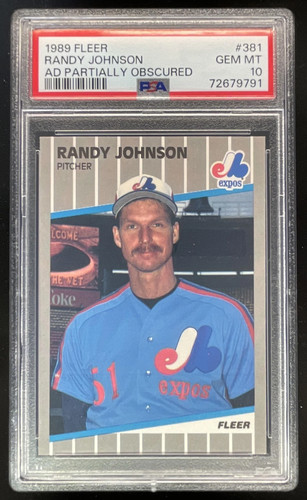1989 Fleer Randy Johnson [Ad Partially Obscured] #381 card