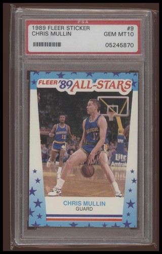 1989 Fleer Sticker Chris Mullin #9 card